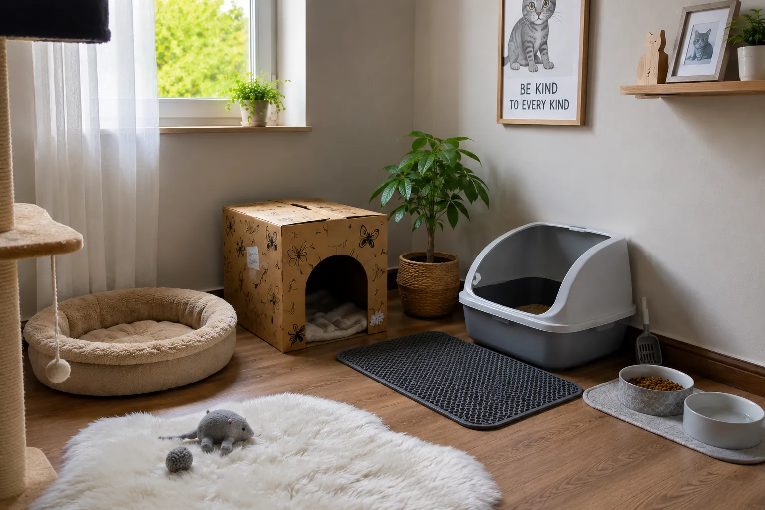 a cat base camp his house  where he lives for rest of his life